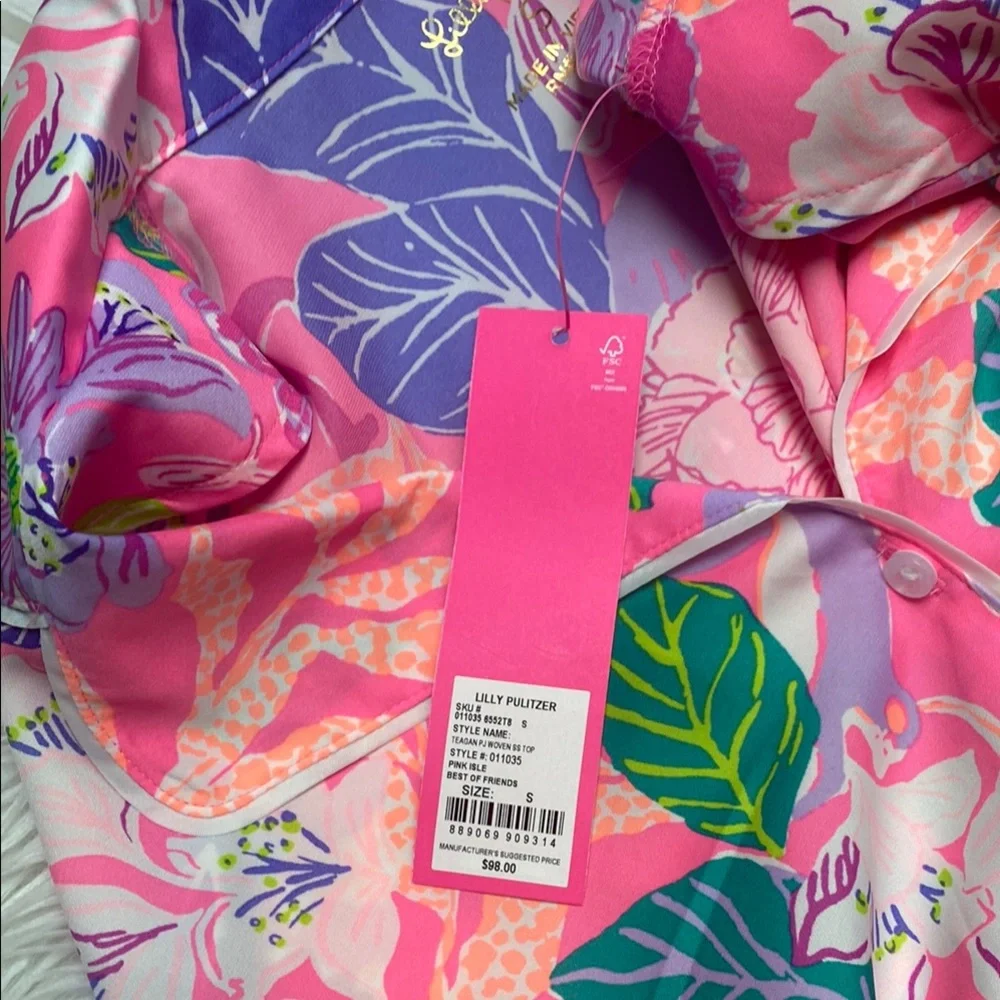 Lilly Pulitzer Pink and Purple Floral Top